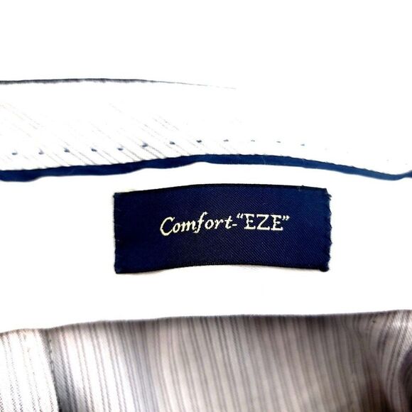 Ballin Classic Super 120s Wool Gray W/ Blue Twill Pleated Cuff Dress Pants 36/31 - Picture 7 of 8